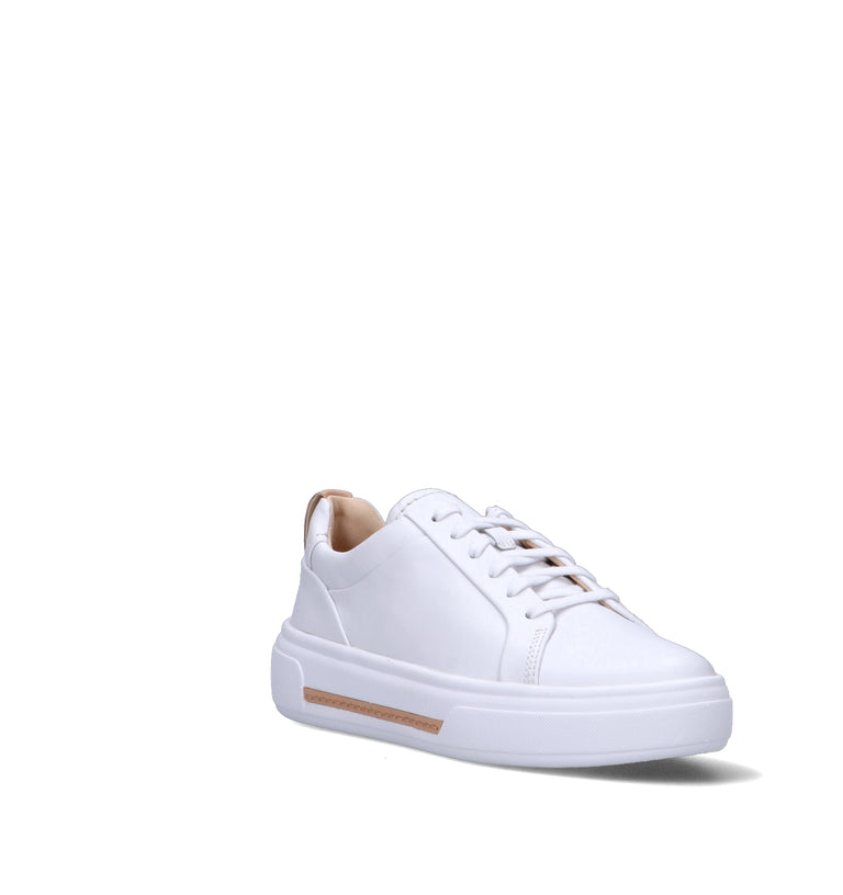 CLARKS CORE HOLLYHOCK WALK Sneaker donna bianca in pelle