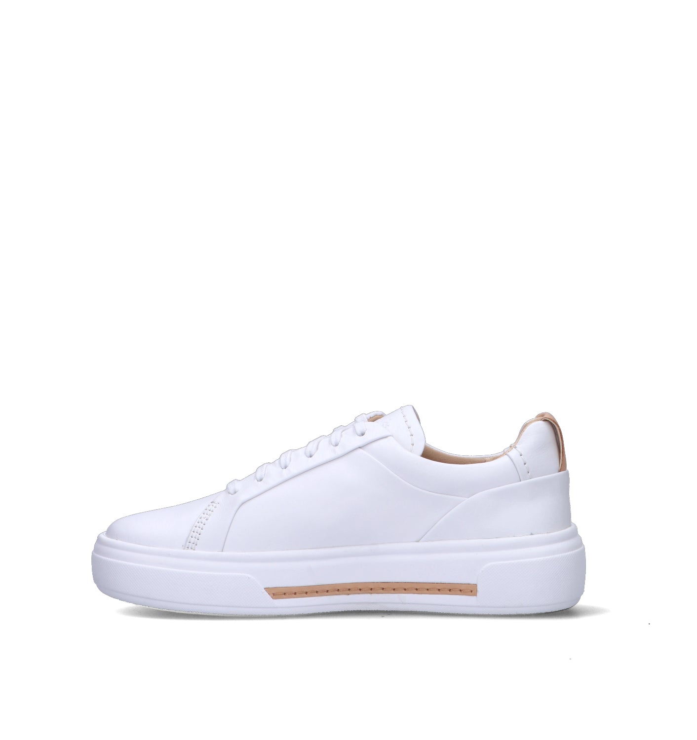 CLARKS CORE HOLLYHOCK WALK Sneaker donna bianca in pelle