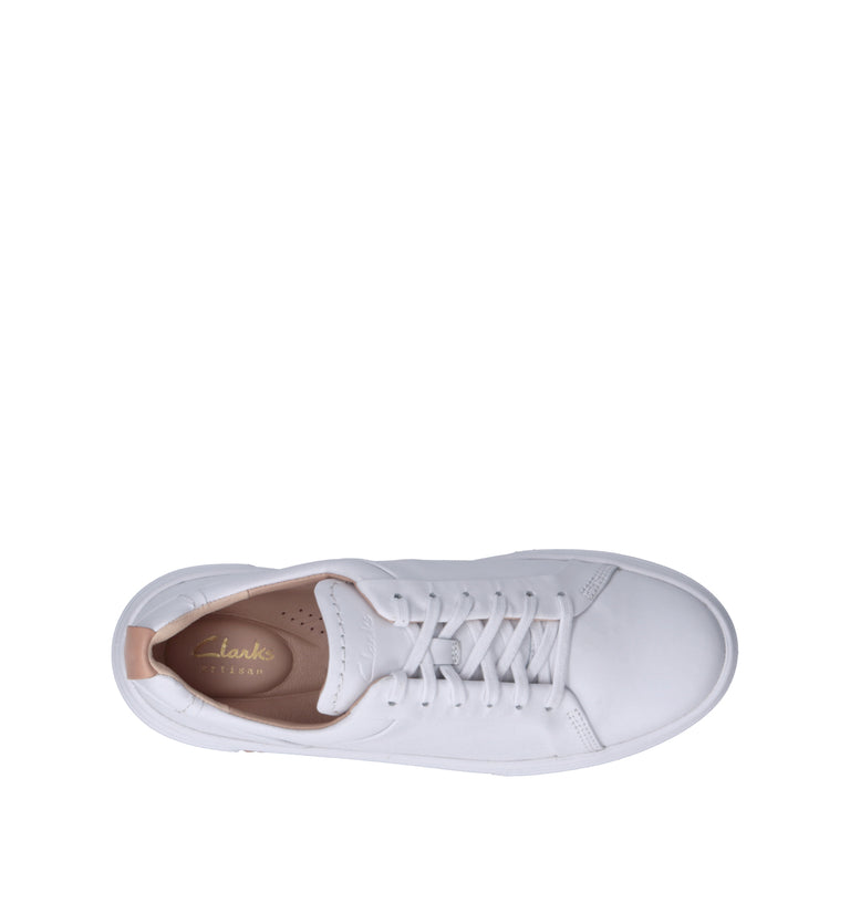 CLARKS CORE HOLLYHOCK WALK Sneaker donna bianca in pelle