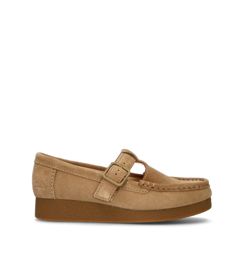 CLARKS EVO WALLABEE BAR Mocassino donna beige in suede