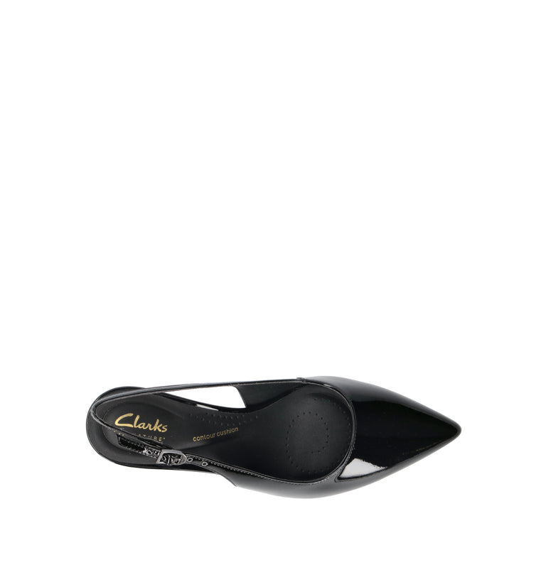 CLARKS CORE ZAREY SLING Slingback donna nera in pelle