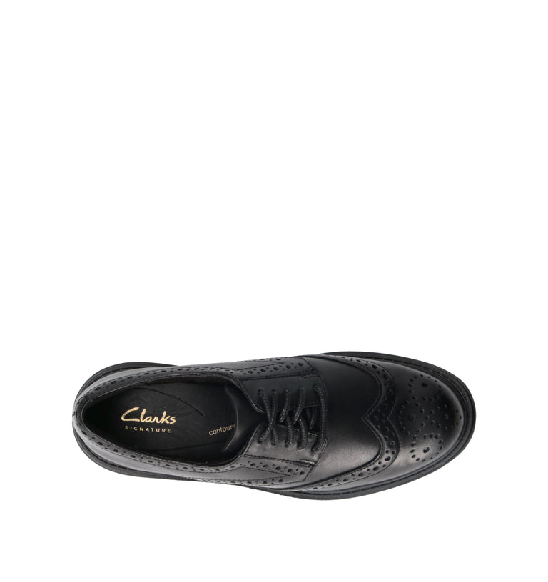 CLARKS CORE ORINOCO 3 DERBY Stringata donna nera in pelle