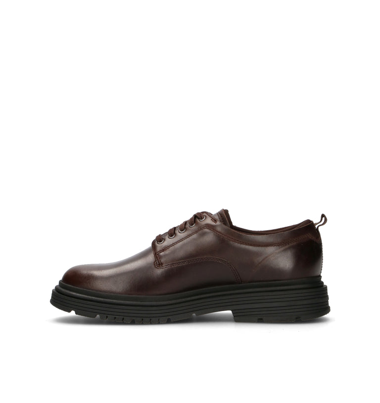 CLARKS CORE BADBURRY LACE Stringata uomo marrone in pelle