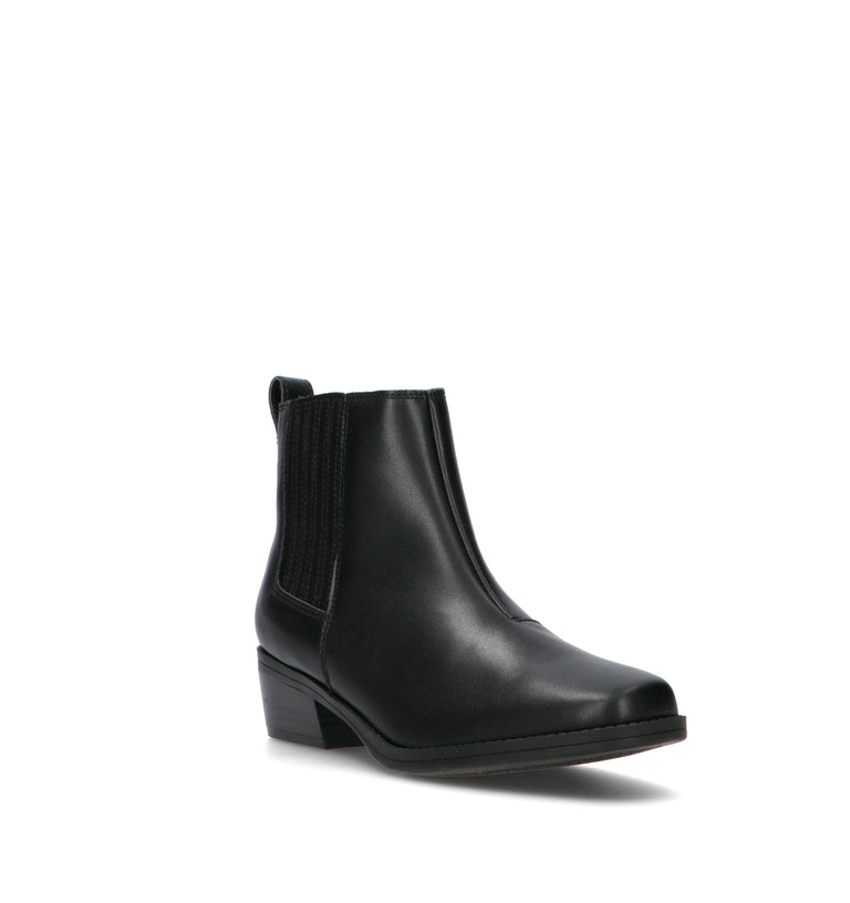 CLARKS ESSENTIALS Tronchetto donna nero in pelle