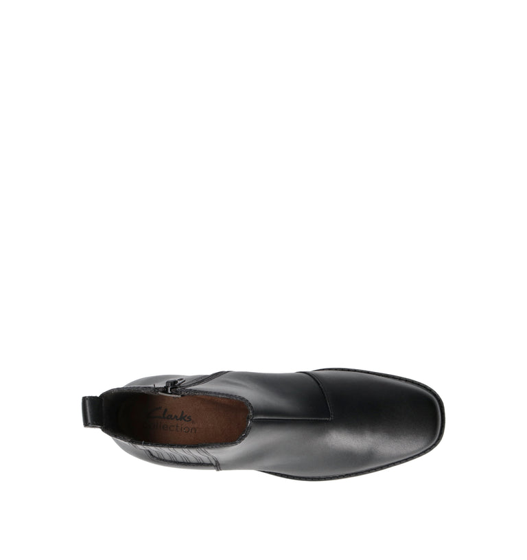 CLARKS ESSENTIALS Tronchetto donna nero in pelle