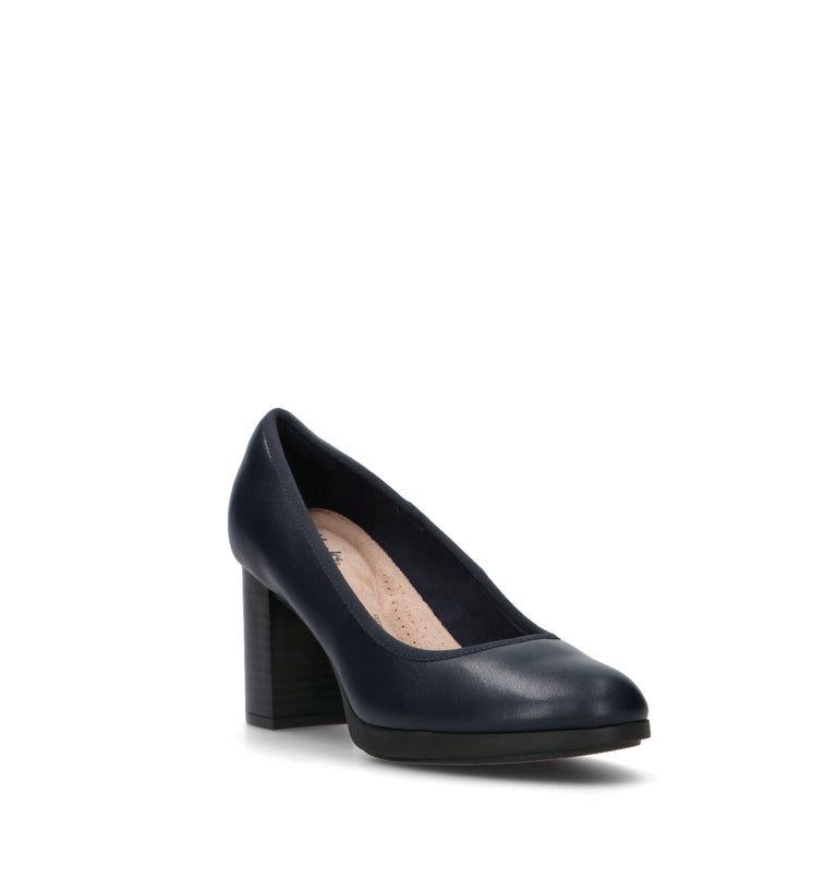 CLARKS ESSENTIALS Décolleté donna blu in pelle