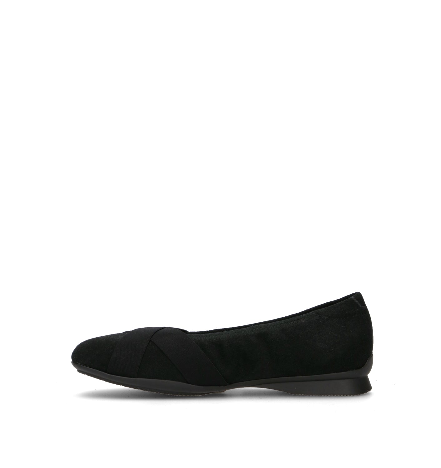 CLARKS ESSENTIALS JAZMYNN GEM Ballerina donna nera in suede