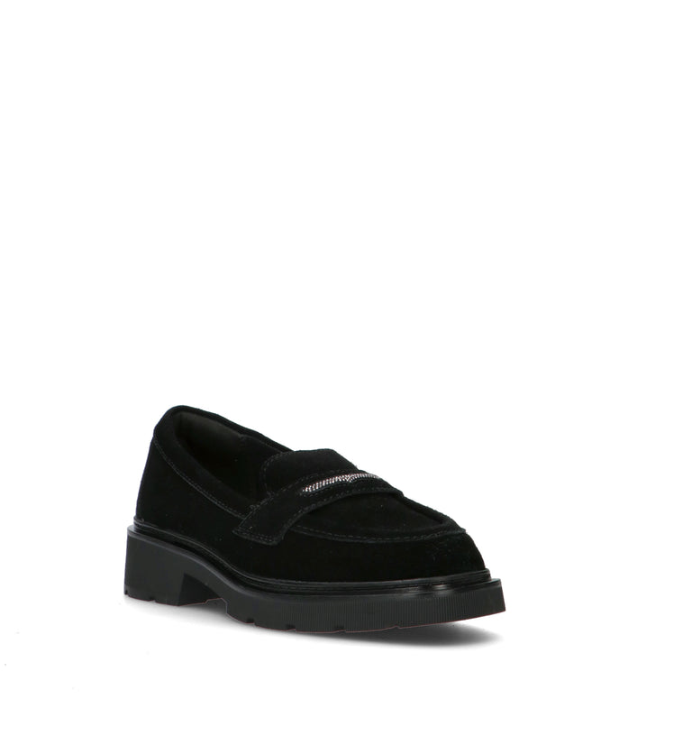 CLARKS ESSENTIALS Mocassino donna nero in suede