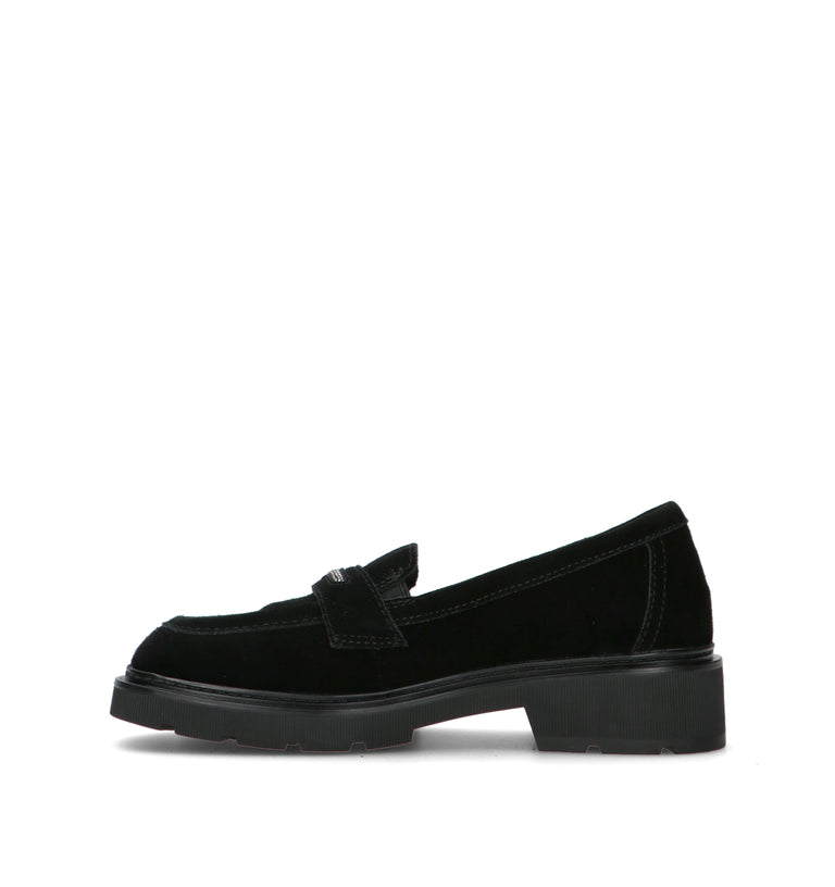 CLARKS ESSENTIALS Mocassino donna nero in suede