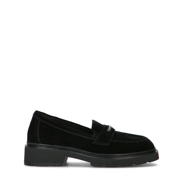 CLARKS ESSENTIALS Mocassino donna nero in suede