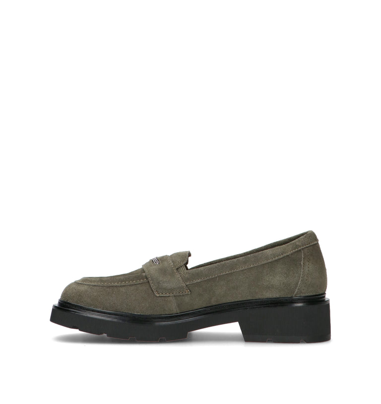 CLARKS ESSENTIALS Mocassino donna oliva in suede