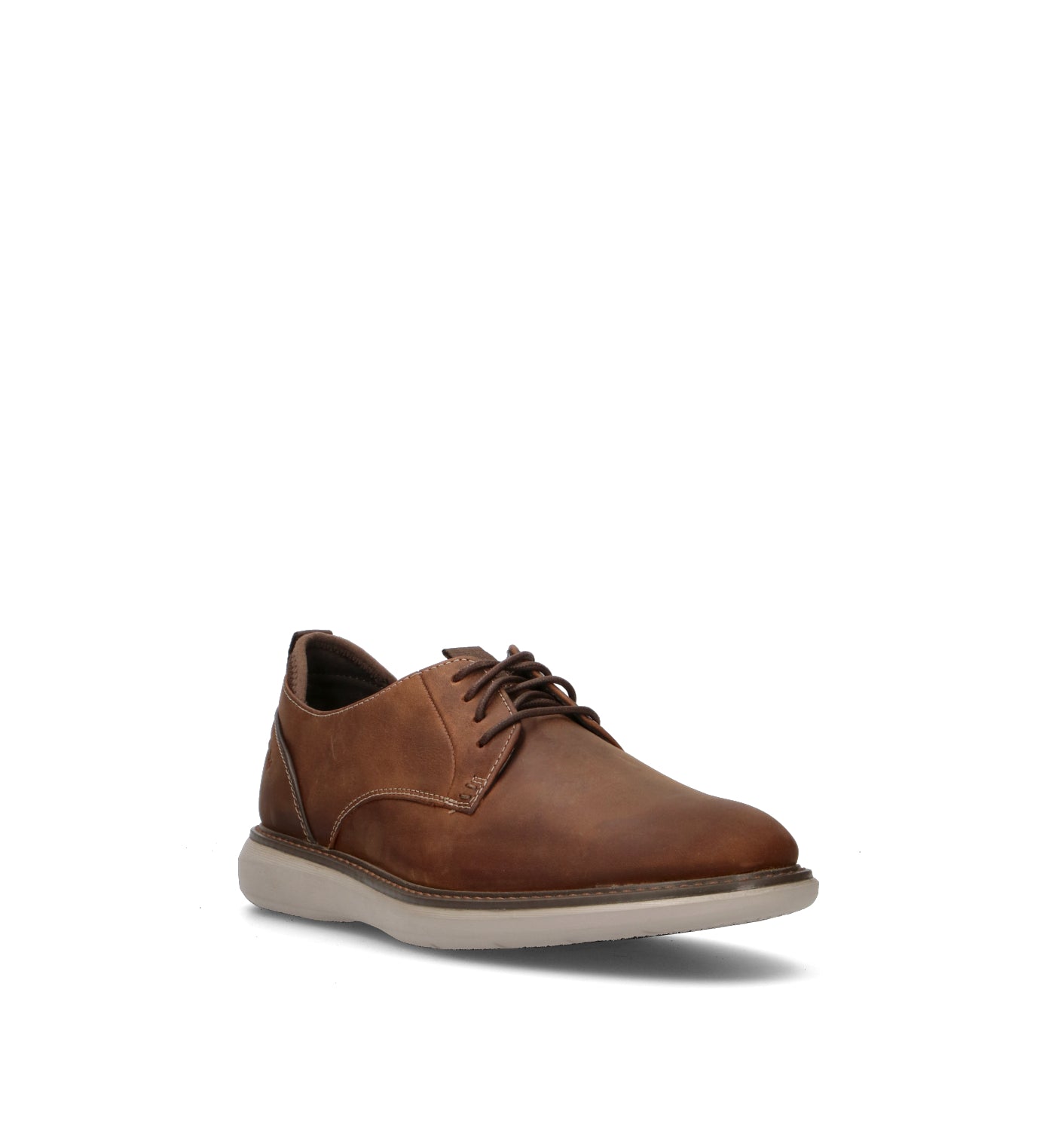 CLARKS ESSENTIALS BRANTIN PLAIN Stringata uomo marrone in pelle