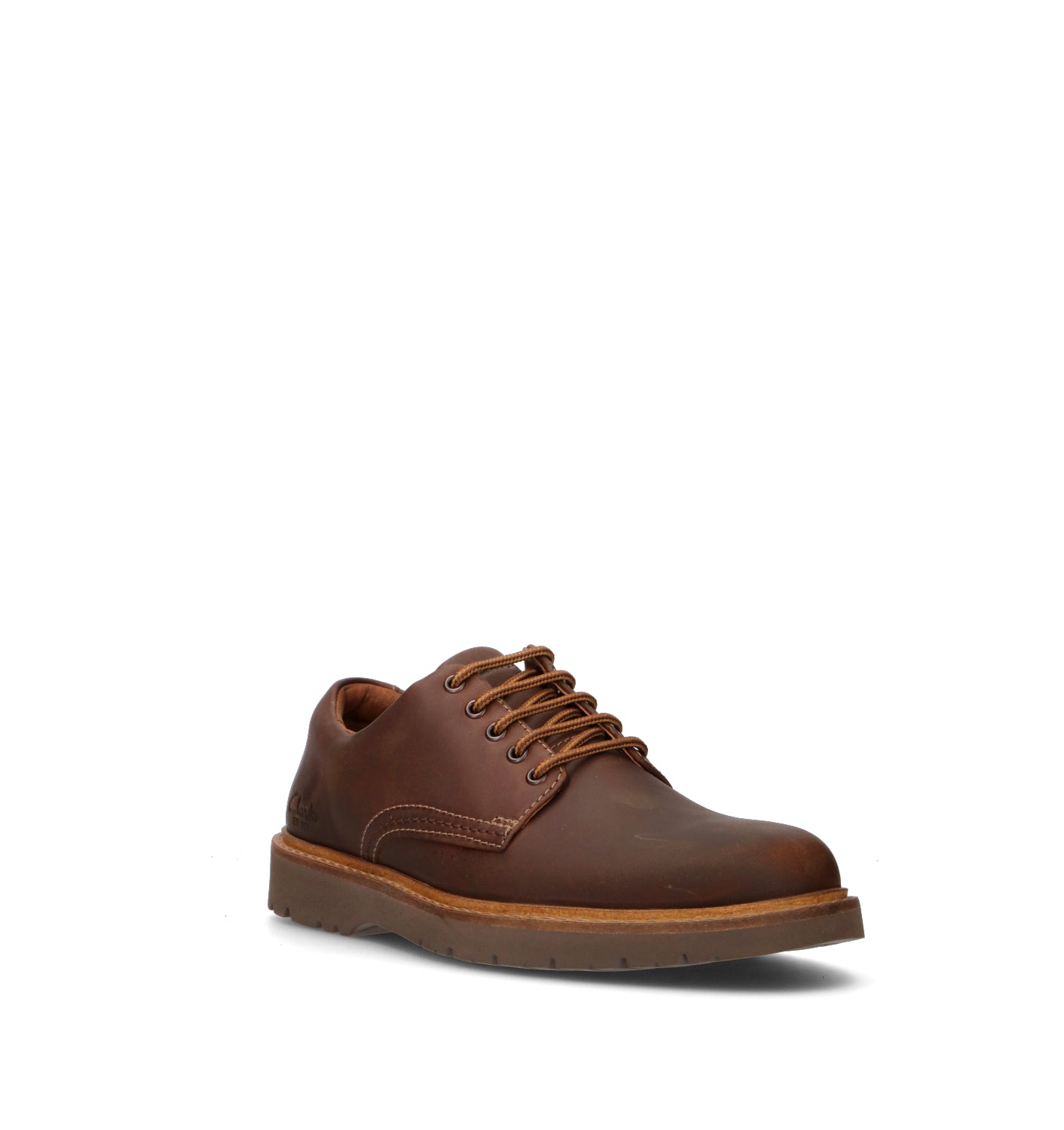 CLARKS ESSENTIALS WELTRIDGE LOW Stringata uomo marrone in pelle