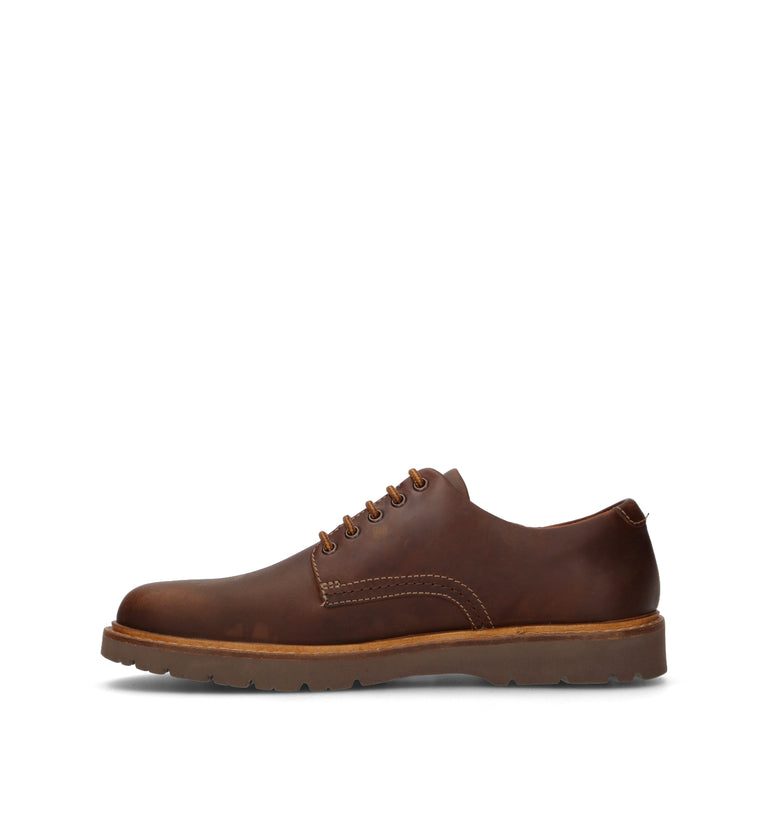 CLARKS ESSENTIALS WELTRIDGE LOW Stringata uomo marrone in pelle