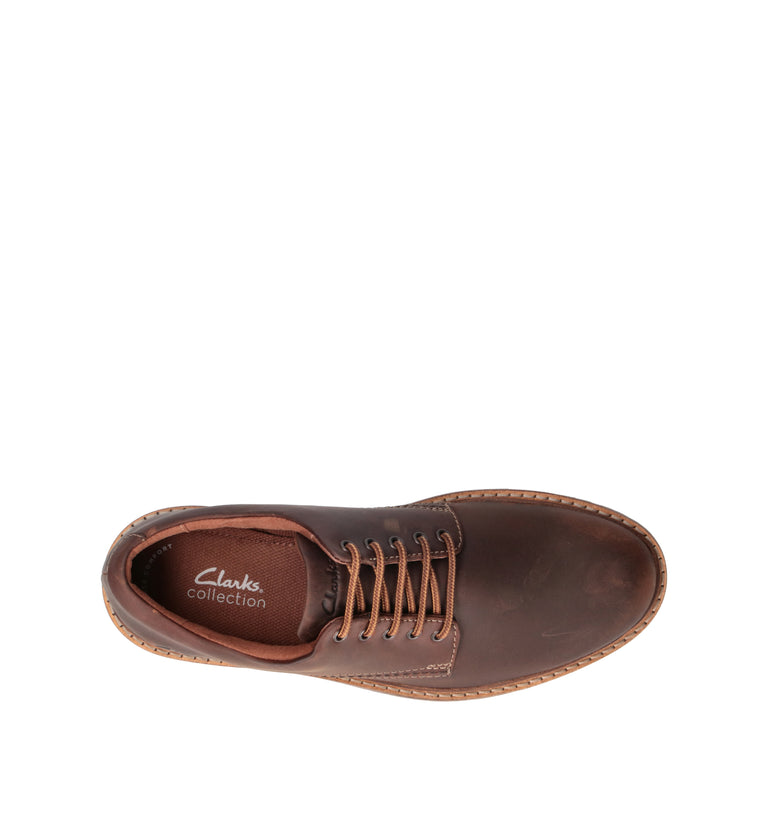 CLARKS ESSENTIALS WELTRIDGE LOW Stringata uomo marrone in pelle