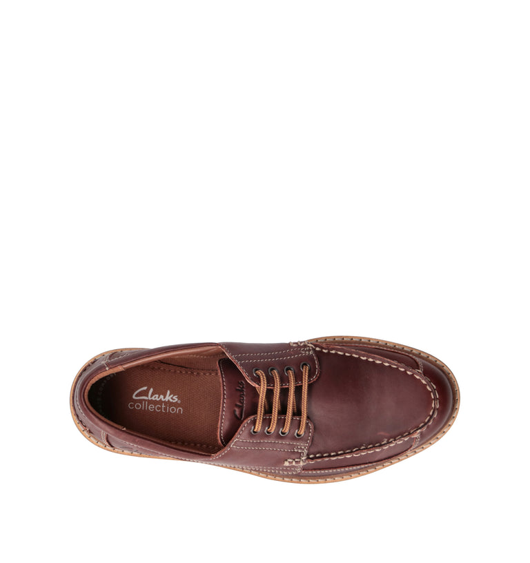CLARKS ESSENTIALS WELTRIDGE MOC Scarpa barca uomo marrone in pelle