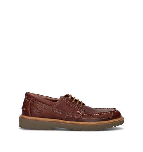 CLARKS ESSENTIALS WELTRIDGE MOC Scarpa barca uomo marrone in pelle