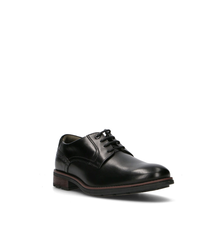 CLARKS ESSENTIALS EMMET PLAIN Stringata uomo nera in pelle