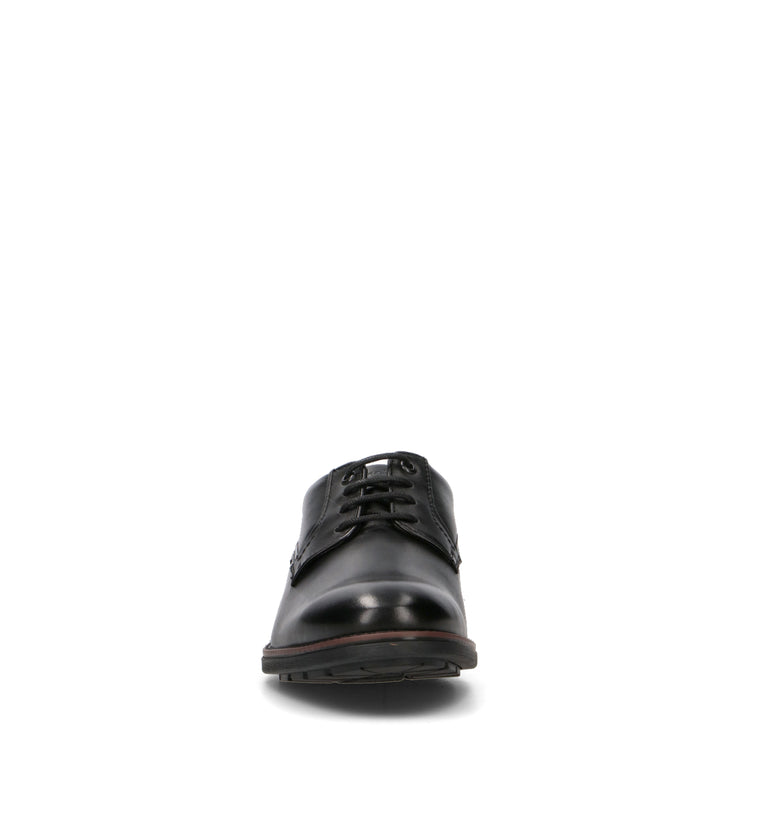 CLARKS ESSENTIALS EMMET PLAIN Stringata uomo nera in pelle