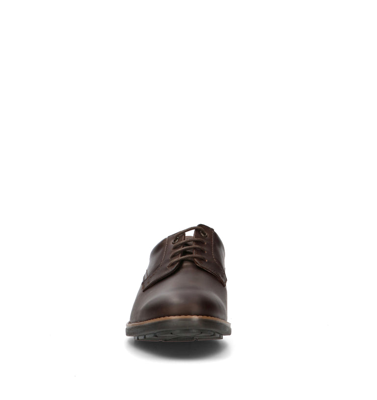 CLARKS ESSENTIALS EMMET PLAIN Stringata uomo marrone in pelle