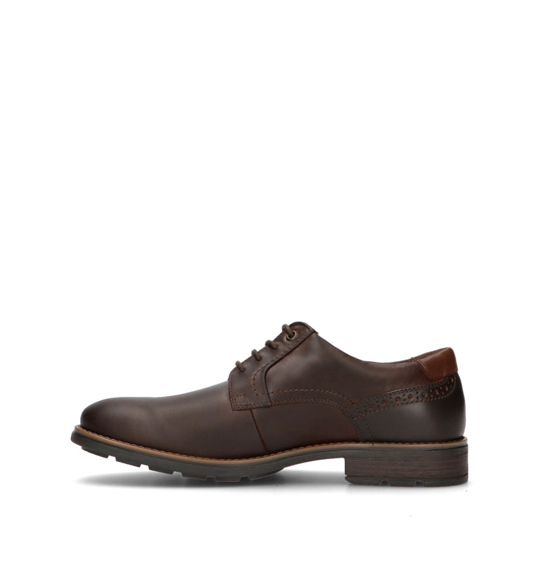 CLARKS ESSENTIALS EMMET PLAIN Stringata uomo marrone in pelle
