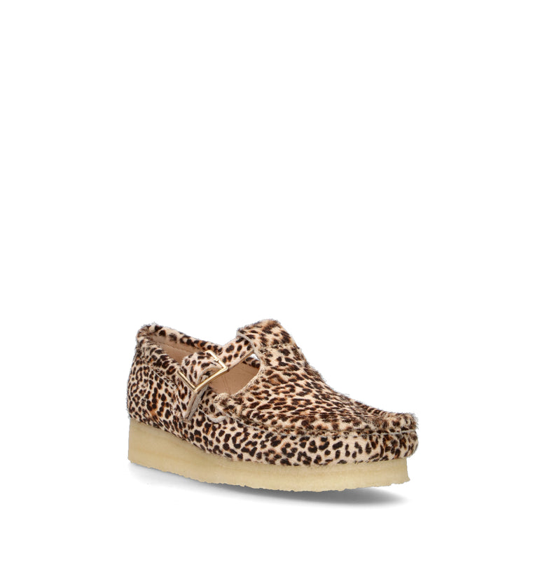 CLARKS ORIGINALS WALLABEE T BAR Mocassino donna maculato in cavallino