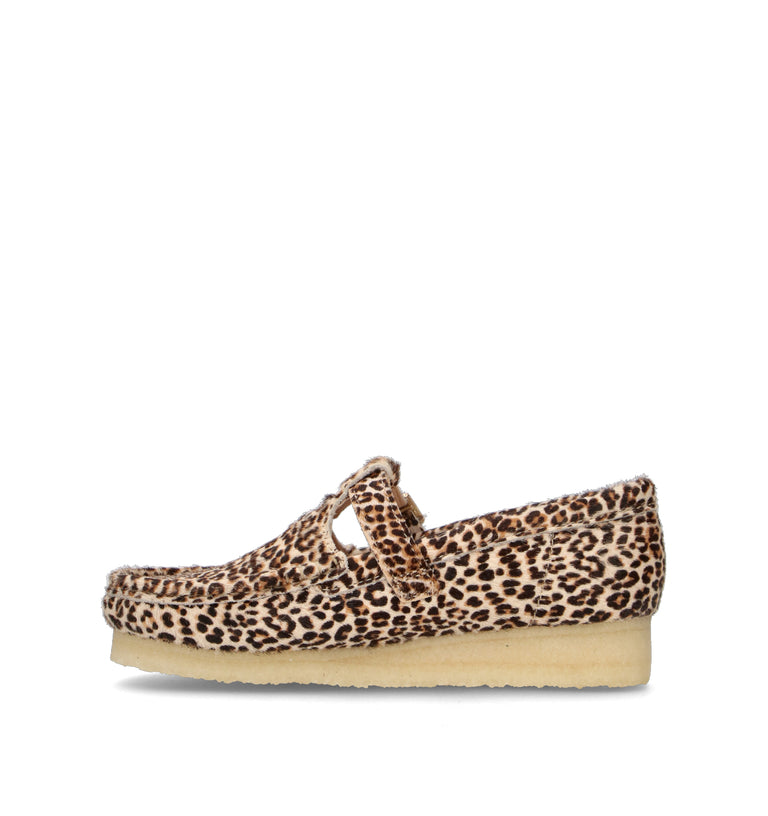 CLARKS ORIGINALS WALLABEE T BAR Mocassino donna maculato in cavallino