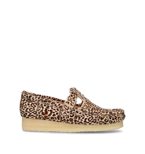 CLARKS ORIGINALS WALLABEE T BAR Mocassino donna maculato in cavallino