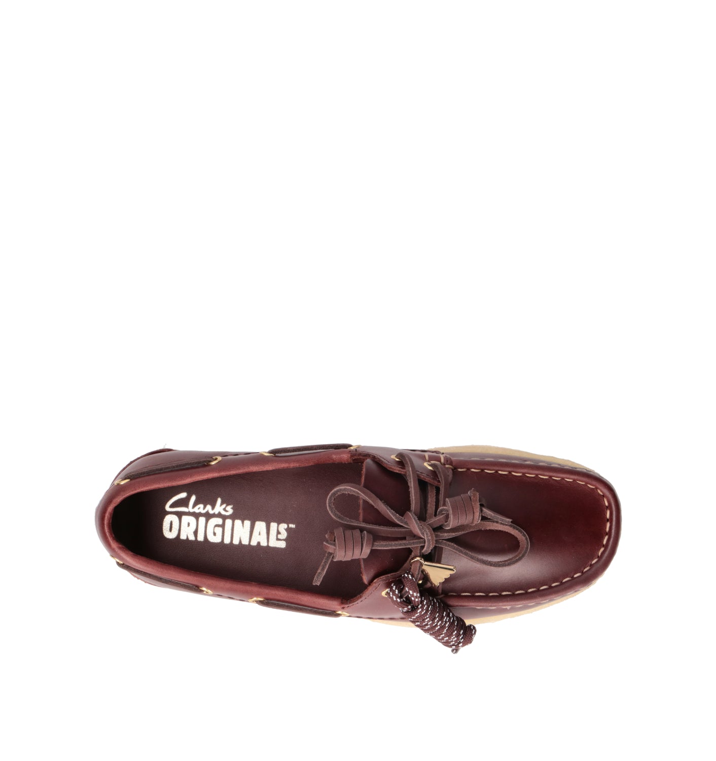 CLARKS ORIGINALS GODNEY BOAT Scarpa barca donna marrone in pelle