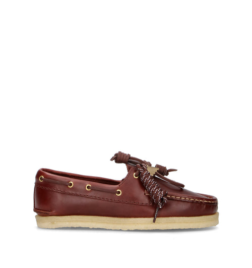 CLARKS ORIGINALS GODNEY BOAT Scarpa barca donna marrone in pelle