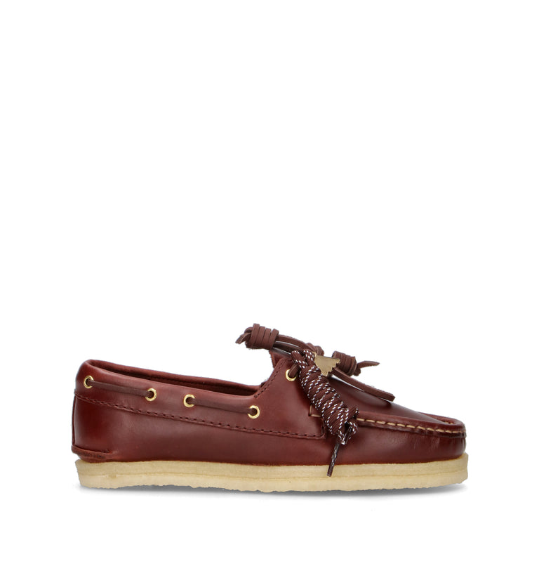 CLARKS ORIGINALS GODNEY BOAT Scarpa barca donna marrone in pelle