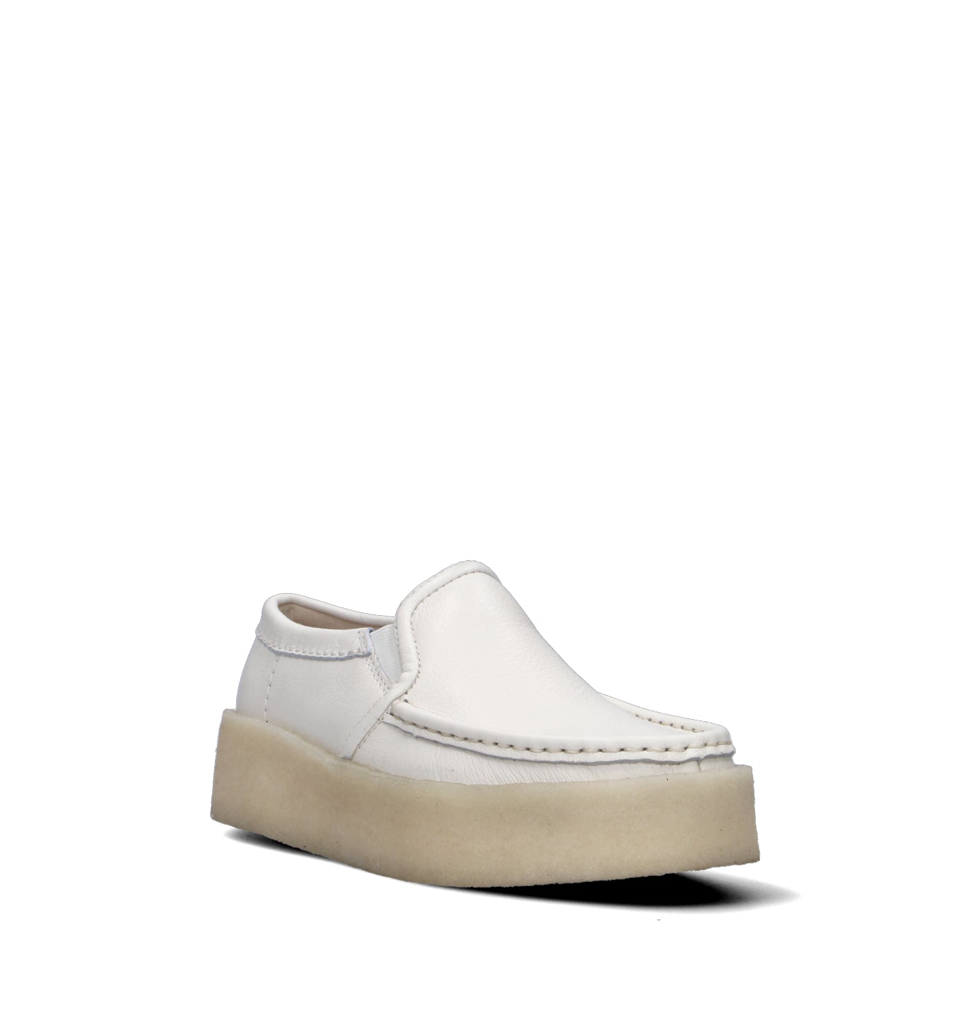 CLARKS ORIGINALS WALLA CUP SLIP Mocassino donna bianco in pelle