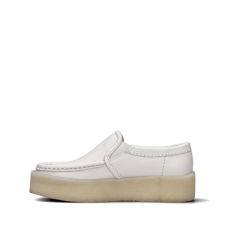 CLARKS ORIGINALS WALLA CUP SLIP Mocassino donna bianco in pelle