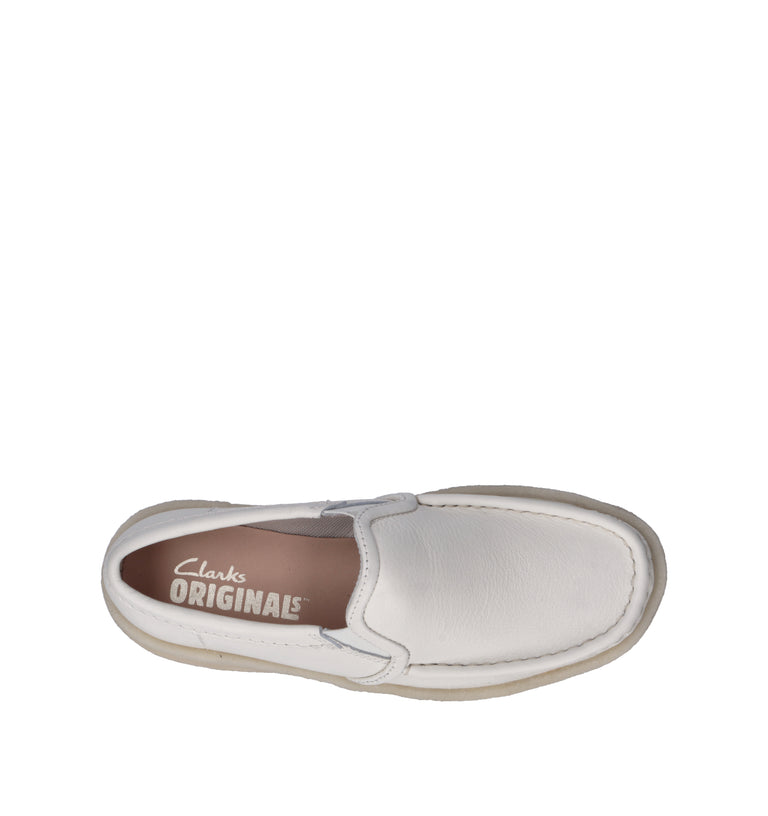 CLARKS ORIGINALS WALLA CUP SLIP Mocassino donna bianco in pelle