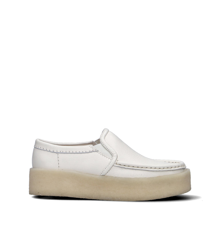 CLARKS ORIGINALS WALLA CUP SLIP Mocassino donna bianco in pelle