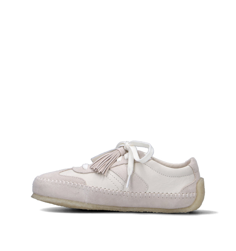 CLARKS ORIGINALS TOR LOW Sneaker donna bianca in suede