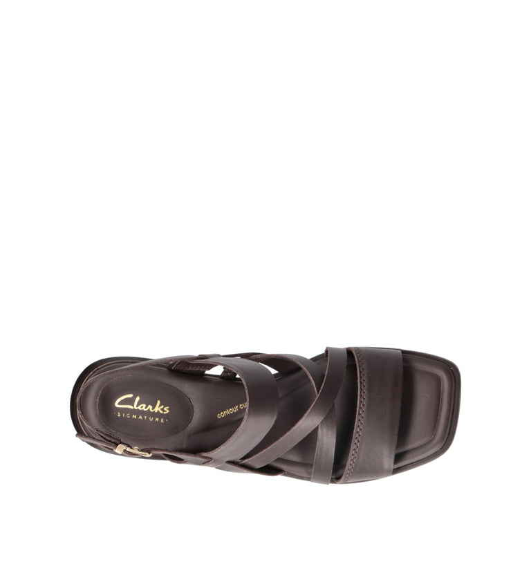 CLARKS CORE ARIANY STRAP Sandalo donna marrone in pelle