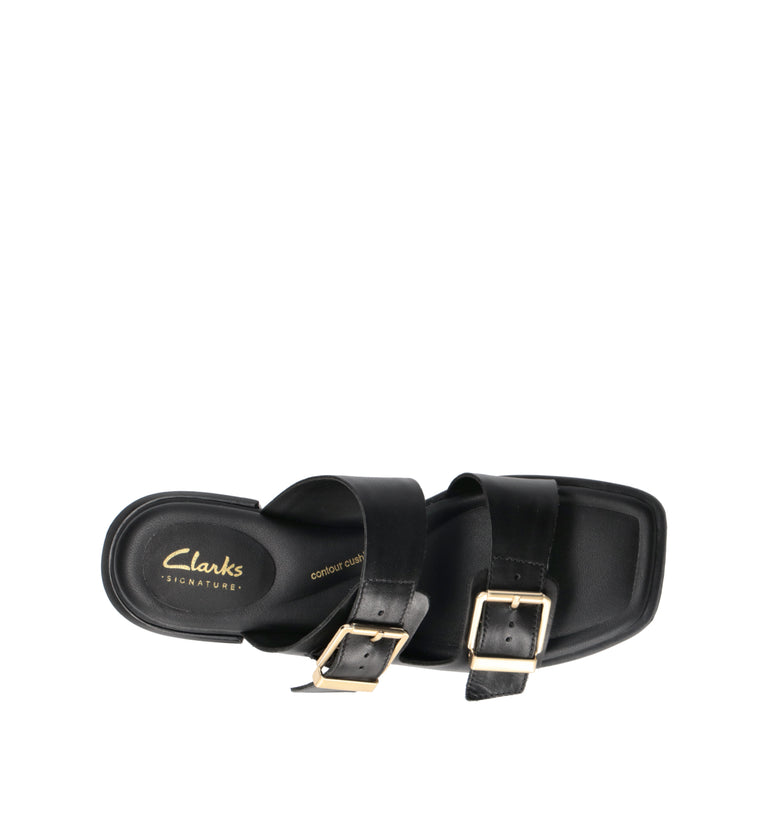 CLARKS CORE ARIANY BAY Ciabatta donna nera in pelle