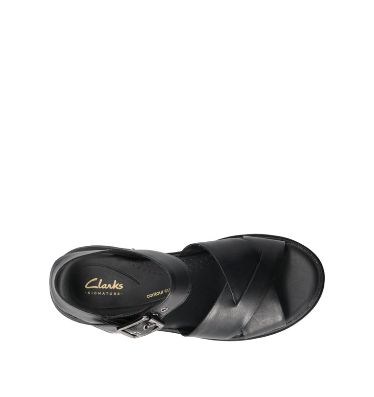CLARKS CORE ORINOCO3 CROSS Sneaker donna nera in pelle