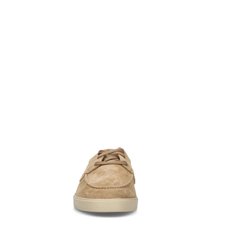 CLARKS CORE LOCKFORD BOAT Stringata uomo beige in suede