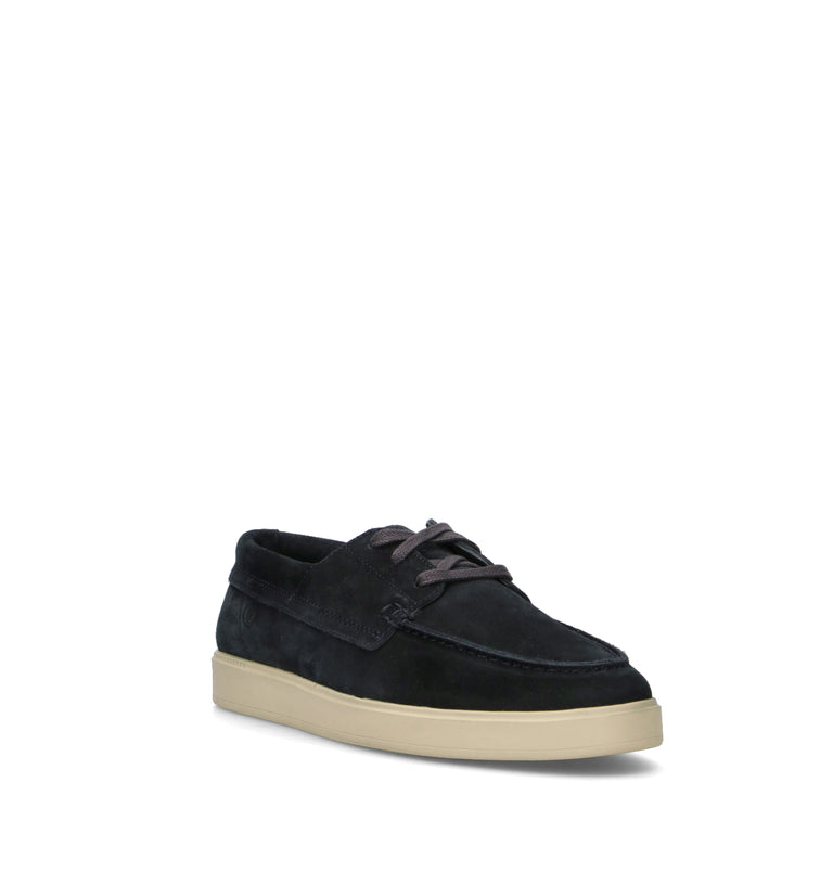 CLARKS CORE LOCKFORD BOAT Stringata uomo blu in suede