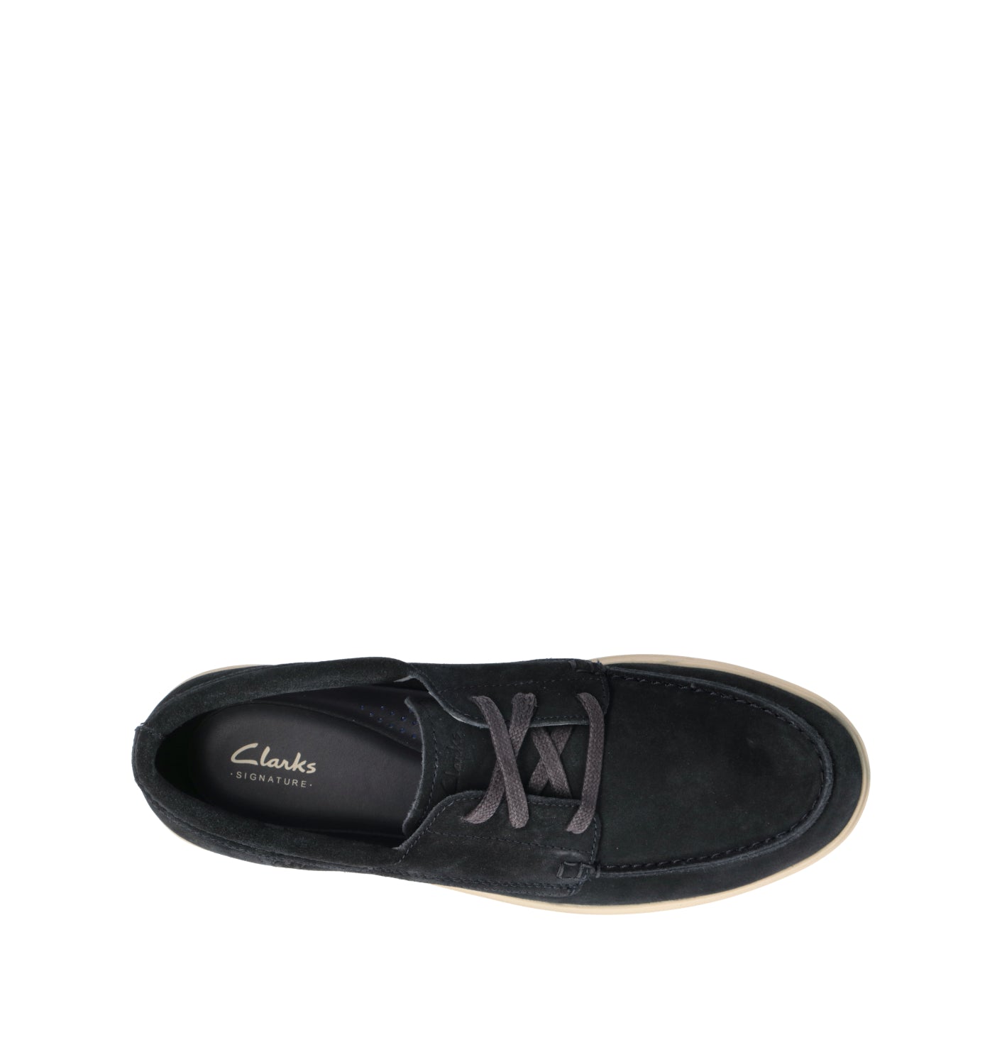 CLARKS CORE LOCKFORD BOAT Stringata uomo blu in suede