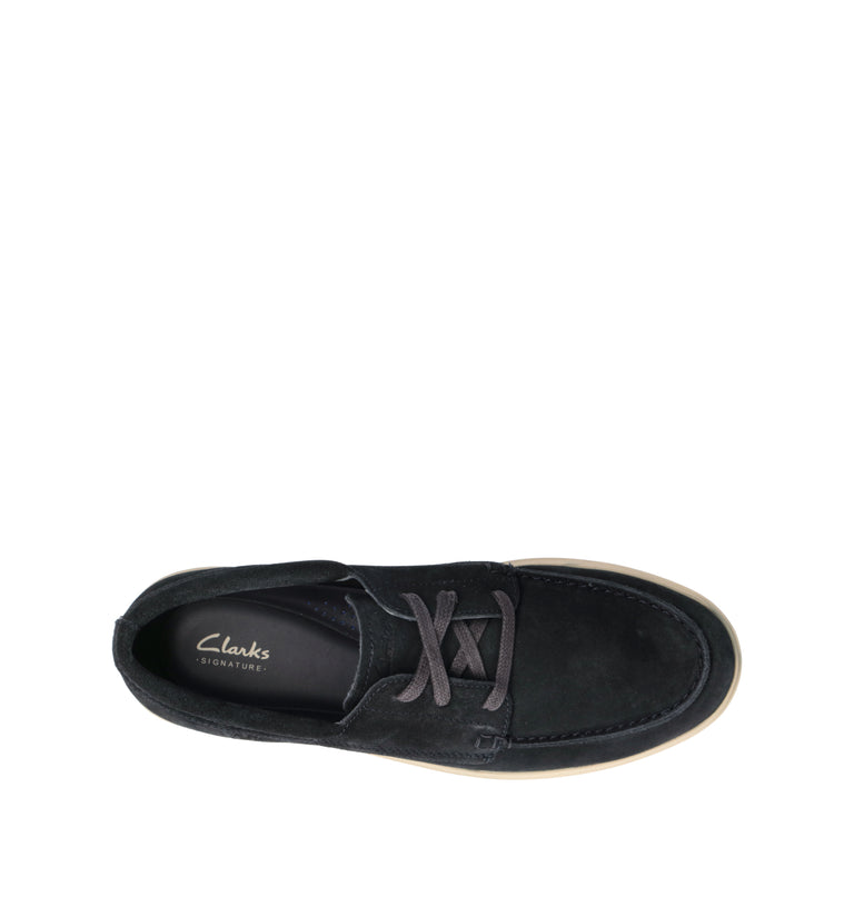 CLARKS CORE LOCKFORD BOAT Stringata uomo blu in suede
