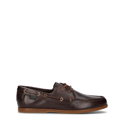 CLARKS CORE CHARMOUTH LACE Scarpa barca uomo marrone in pelle