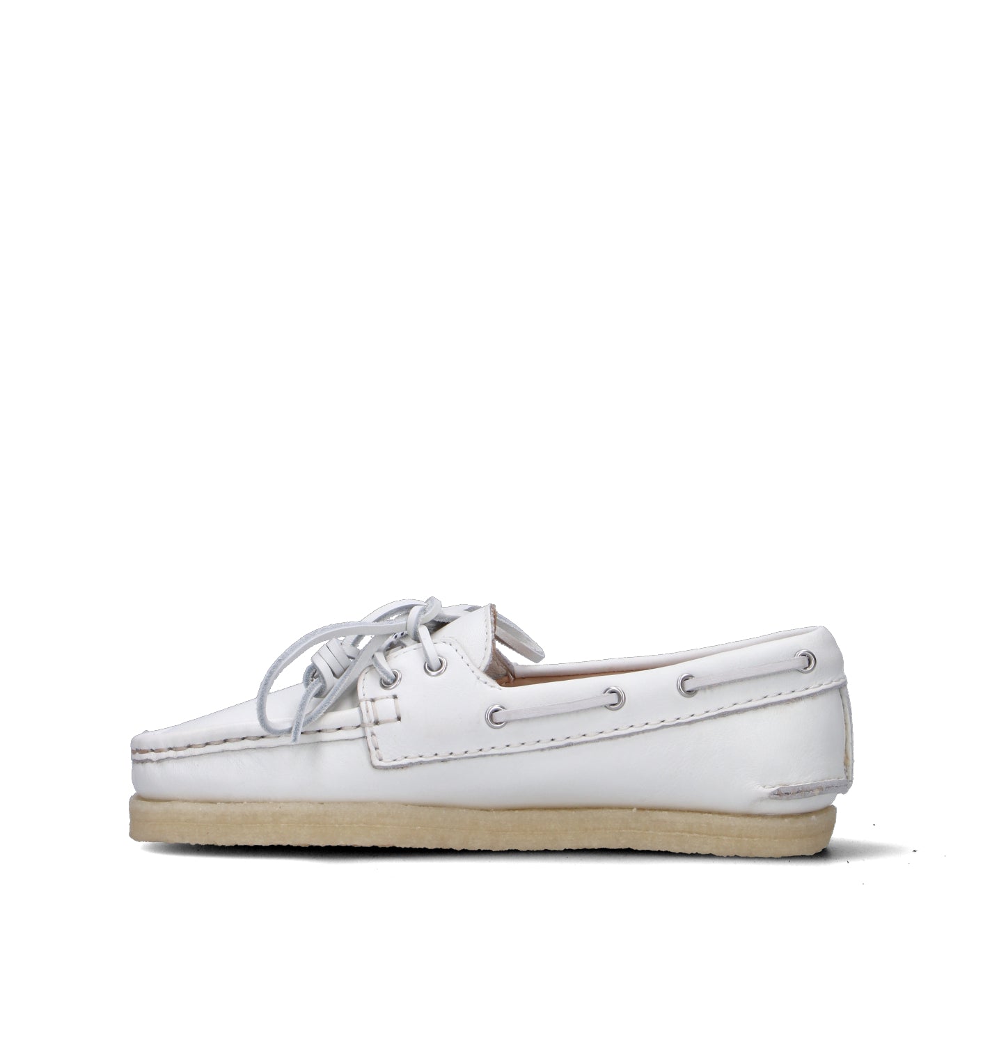 CLARKS ORIGINALS GODNEY BOAT Scarpa barca donna bianca in pelle