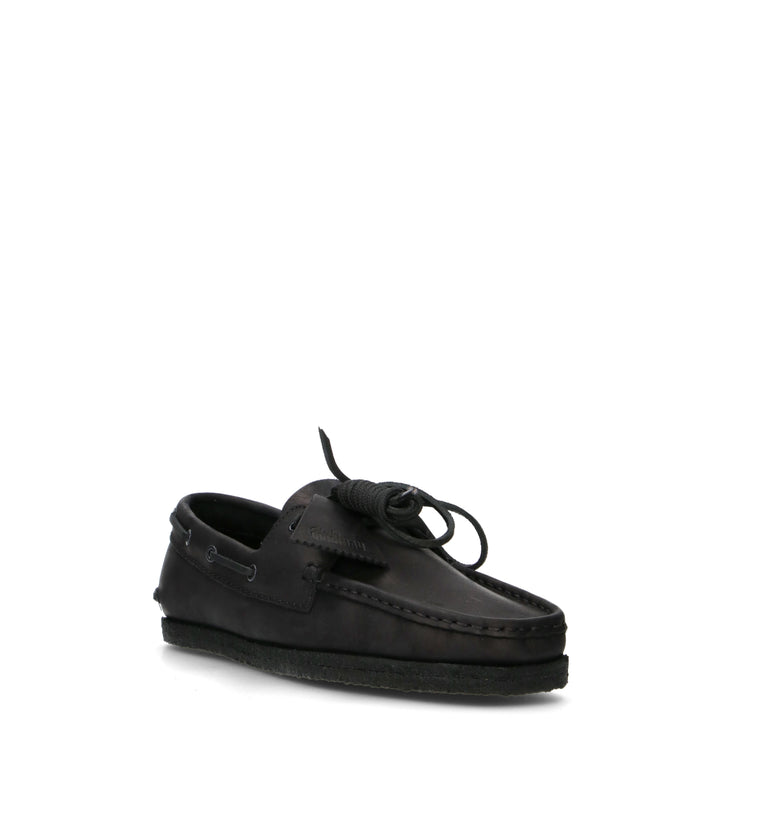 CLARKS ORIGINALS GODNEY BOAT Scarpa barca uomo nera in pelle