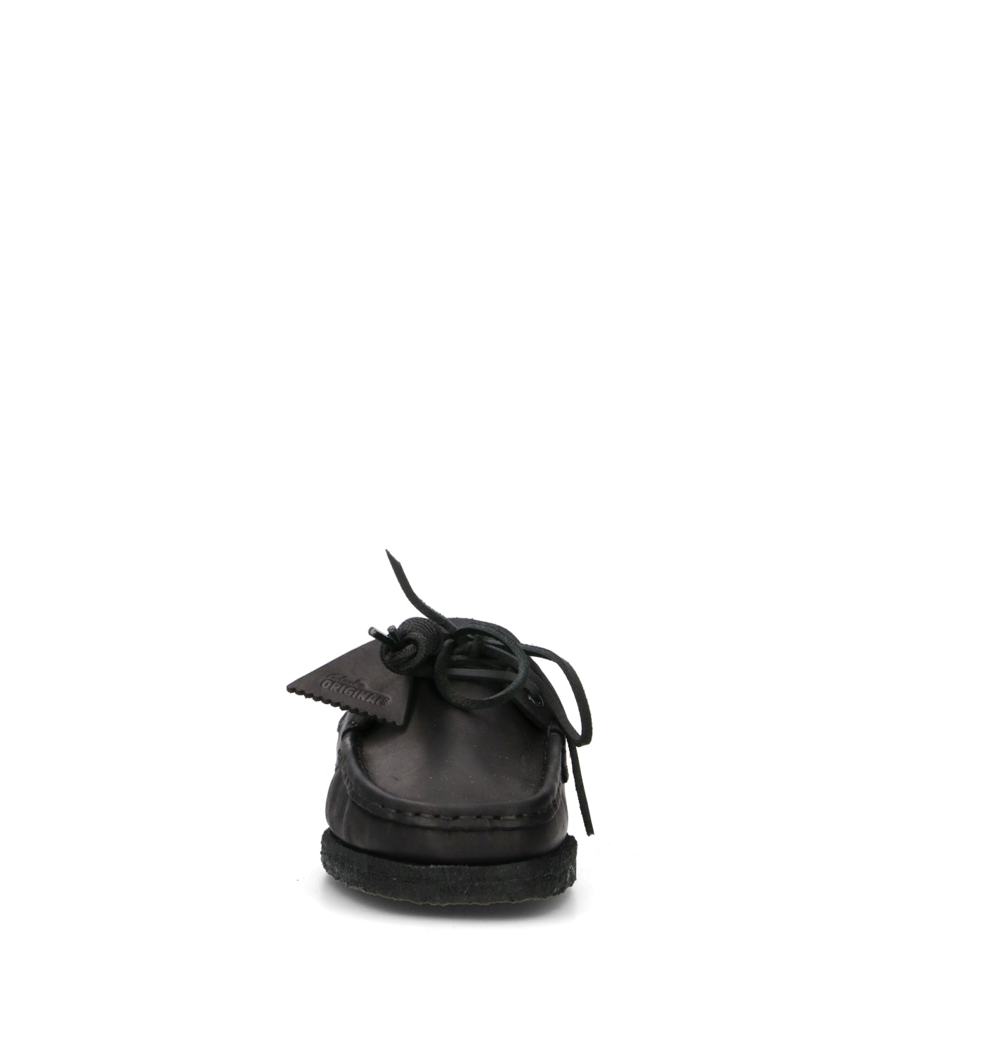 CLARKS ORIGINALS GODNEY BOAT Scarpa barca uomo nera in pelle