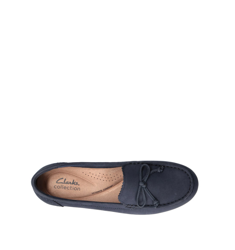 CLARKS ESSENTIALS ELLIOTTE SAIL Mocassino donna blu in nabuk