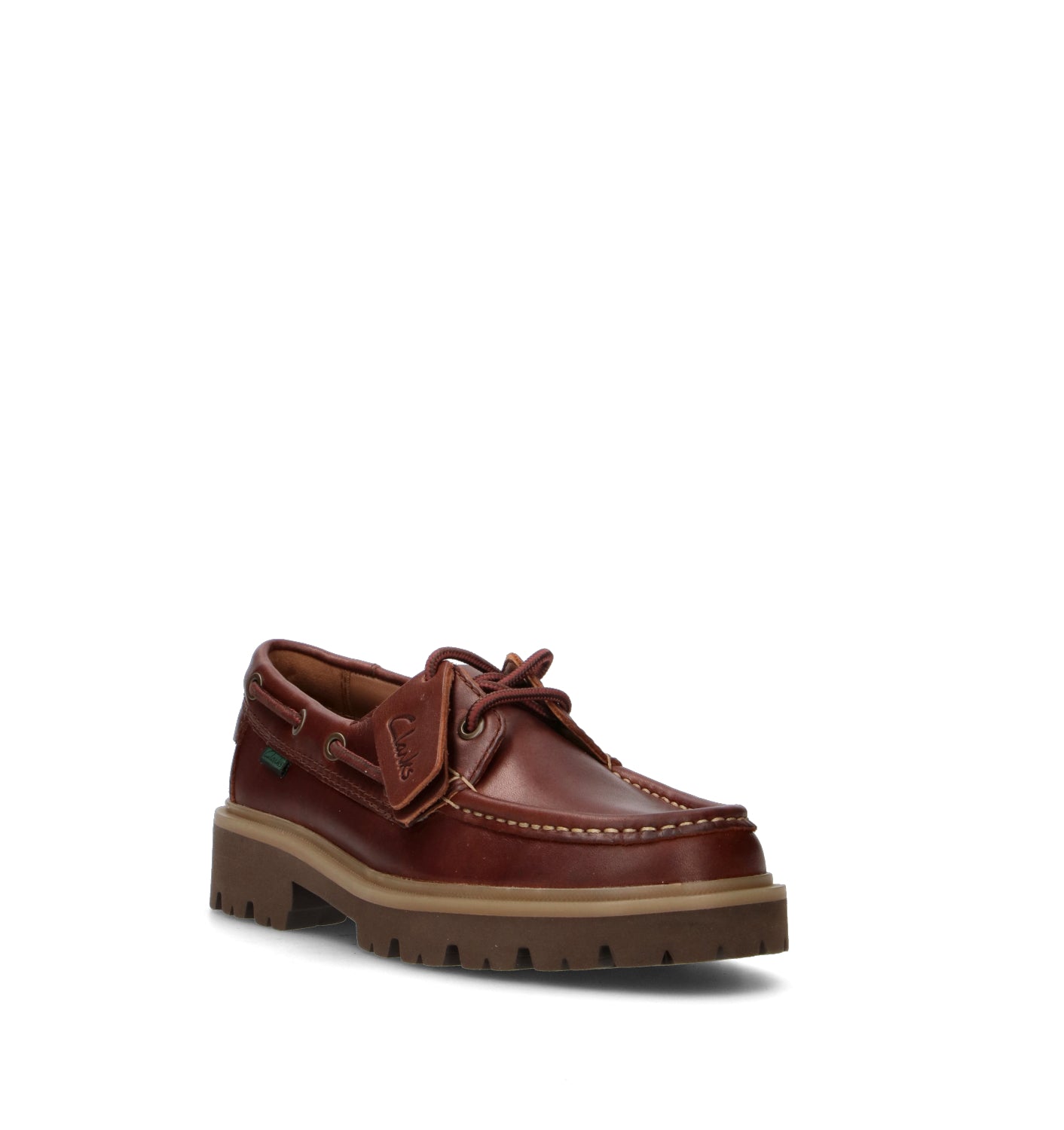 CLARKS CORE CLEYHILL BOAT Scarpa barca donna marrone in pelle