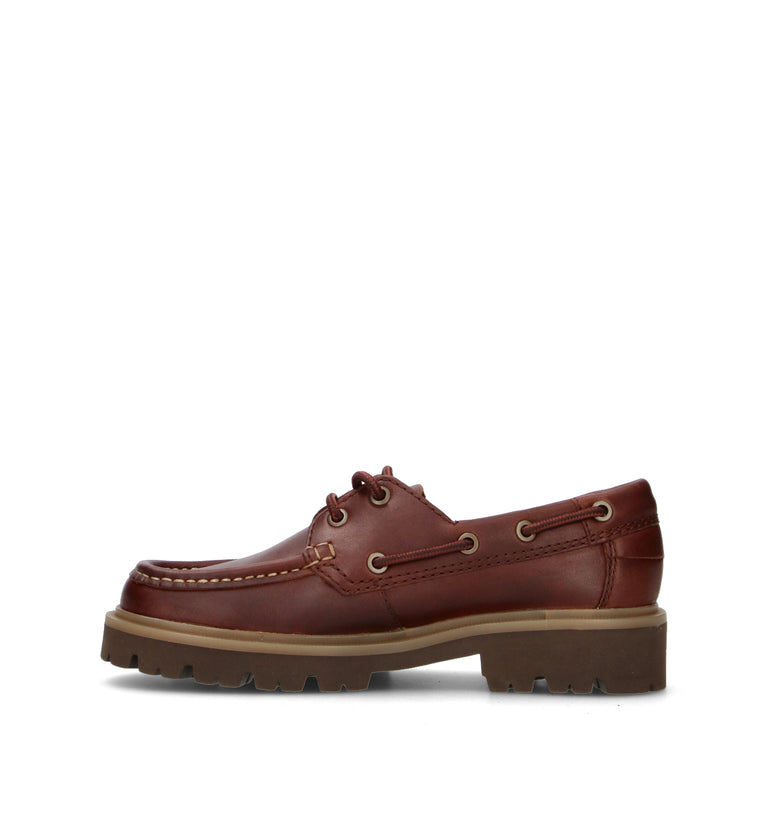 CLARKS CORE CLEYHILL BOAT Scarpa barca donna marrone in pelle